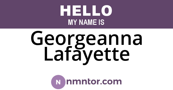 Georgeanna Lafayette