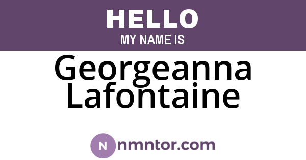 Georgeanna Lafontaine