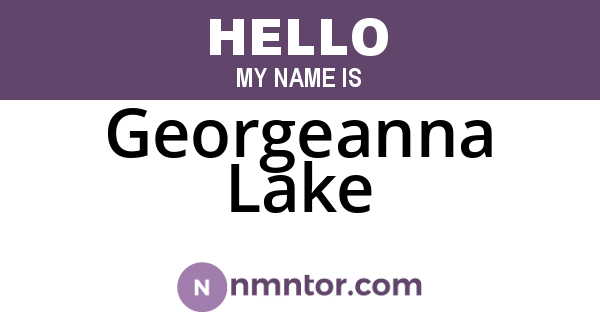 Georgeanna Lake