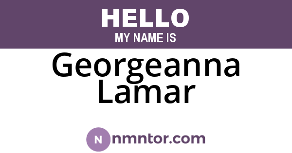 Georgeanna Lamar