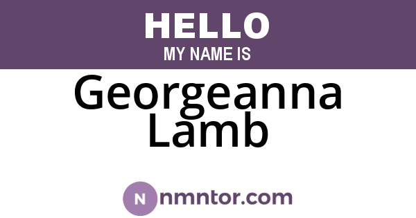 Georgeanna Lamb