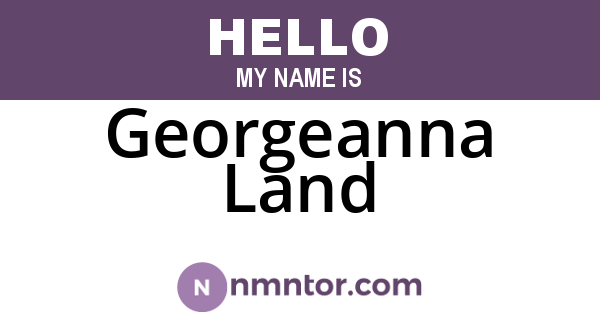 Georgeanna Land