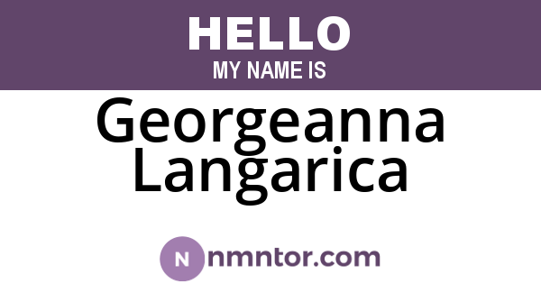Georgeanna Langarica