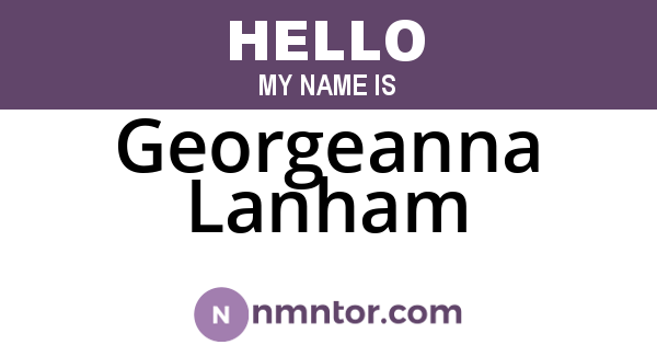 Georgeanna Lanham