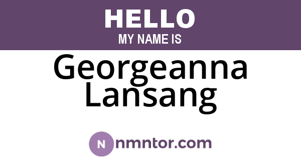 Georgeanna Lansang