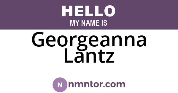 Georgeanna Lantz