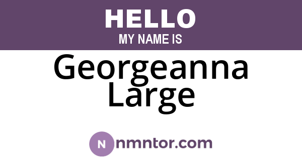 Georgeanna Large