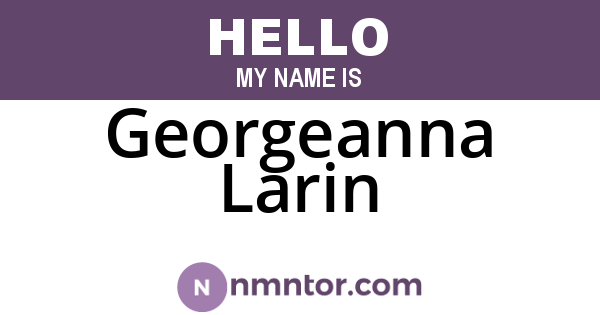 Georgeanna Larin