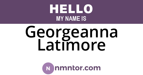 Georgeanna Latimore