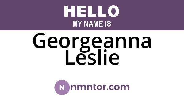 Georgeanna Leslie