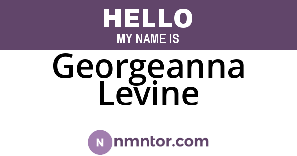 Georgeanna Levine