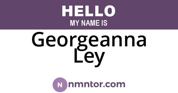 Georgeanna Ley