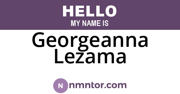 Georgeanna Lezama