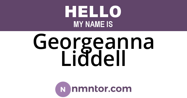 Georgeanna Liddell
