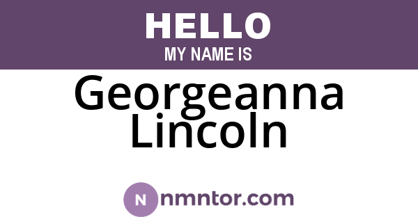 Georgeanna Lincoln