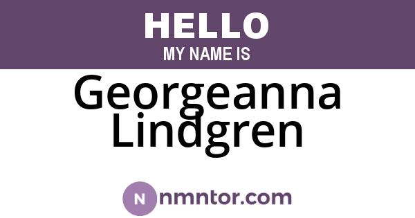 Georgeanna Lindgren