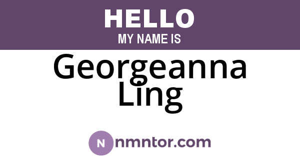 Georgeanna Ling
