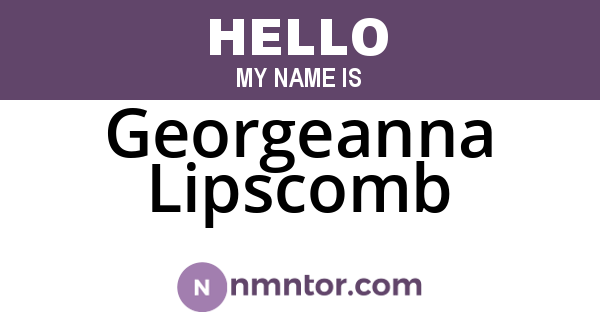 Georgeanna Lipscomb