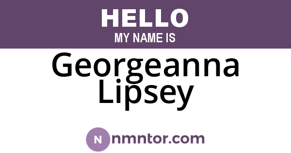 Georgeanna Lipsey