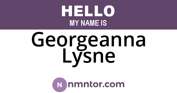 Georgeanna Lysne