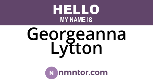 Georgeanna Lytton