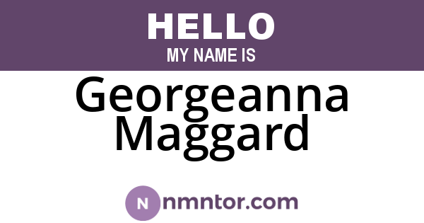 Georgeanna Maggard