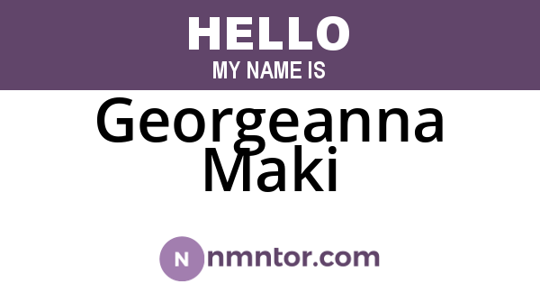 Georgeanna Maki