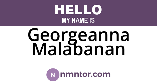 Georgeanna Malabanan