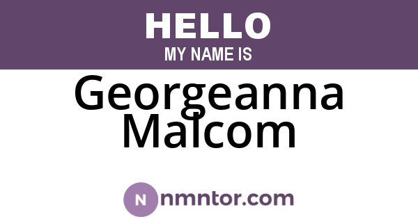 Georgeanna Malcom