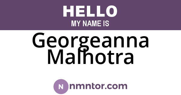 Georgeanna Malhotra