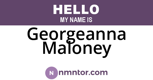 Georgeanna Maloney