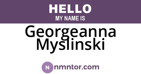 Georgeanna Myslinski