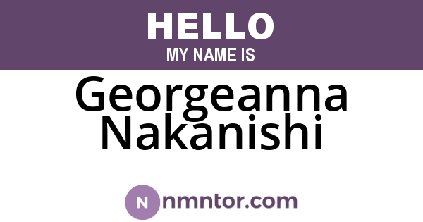 Georgeanna Nakanishi