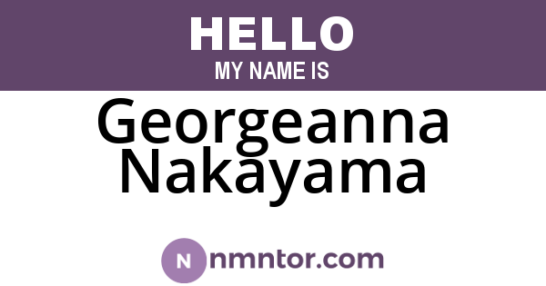 Georgeanna Nakayama