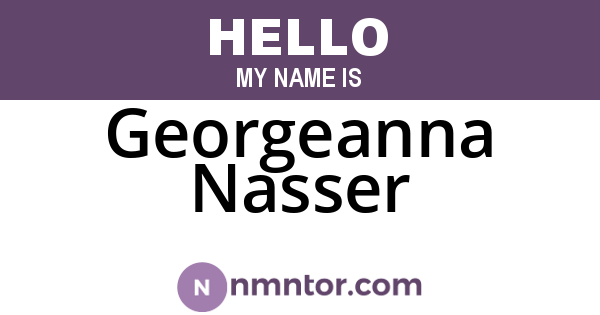 Georgeanna Nasser