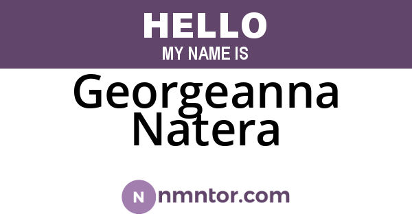 Georgeanna Natera