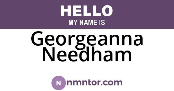 Georgeanna Needham