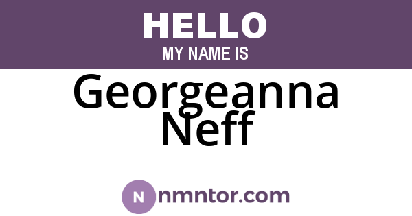 Georgeanna Neff