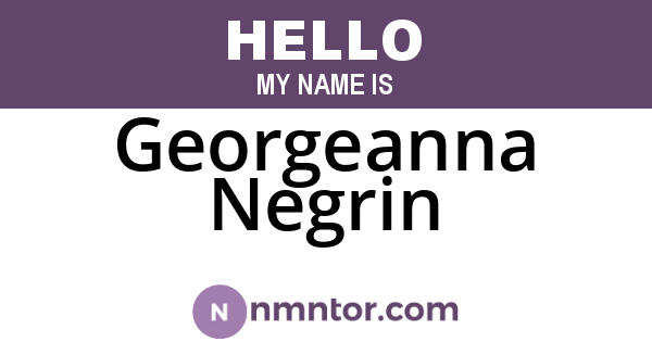 Georgeanna Negrin