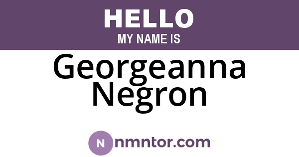 Georgeanna Negron