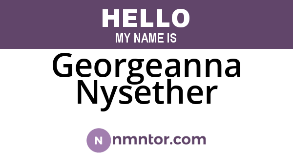 Georgeanna Nysether