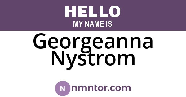 Georgeanna Nystrom