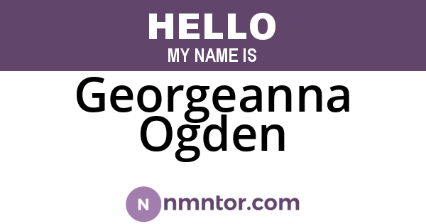 Georgeanna Ogden