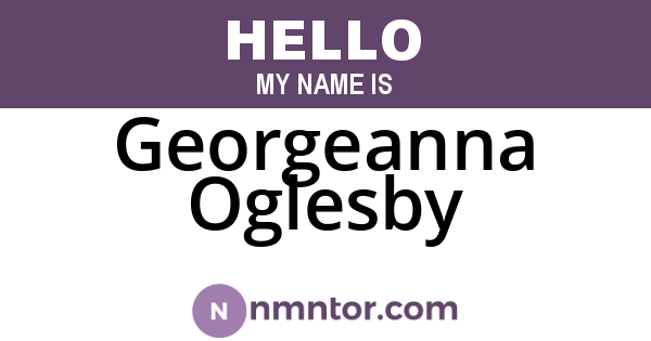 Georgeanna Oglesby