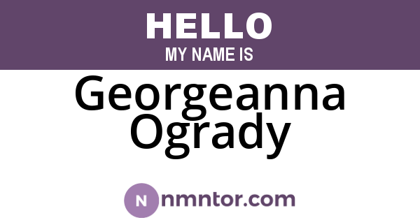 Georgeanna Ogrady