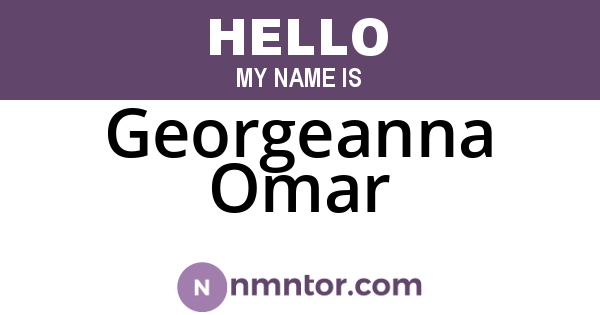 Georgeanna Omar