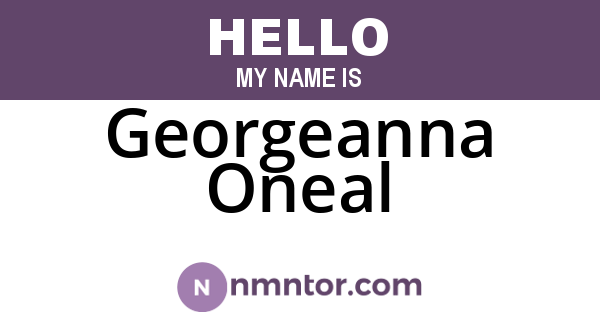 Georgeanna Oneal