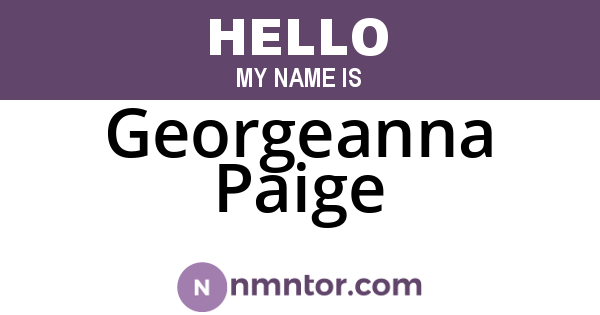 Georgeanna Paige