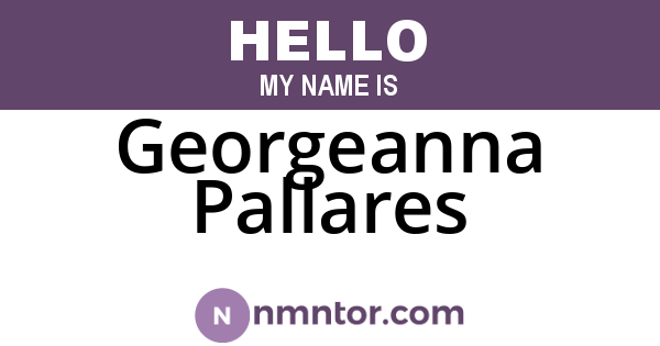 Georgeanna Pallares