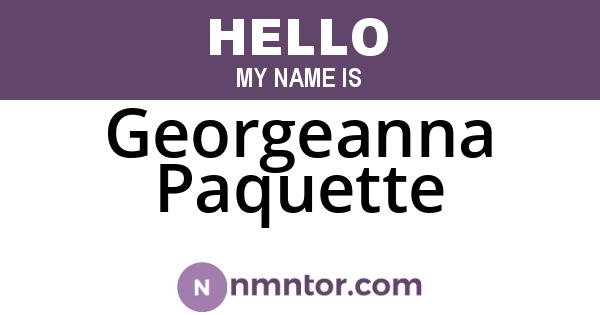Georgeanna Paquette